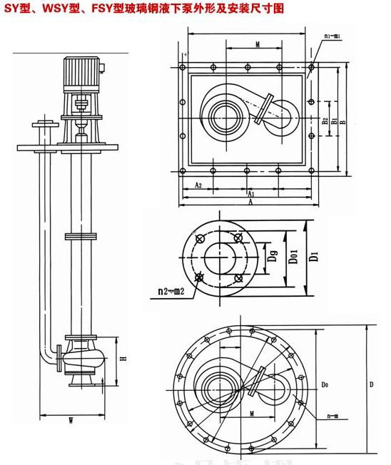 FSY型、WSY型立式玻璃鋼液下泵